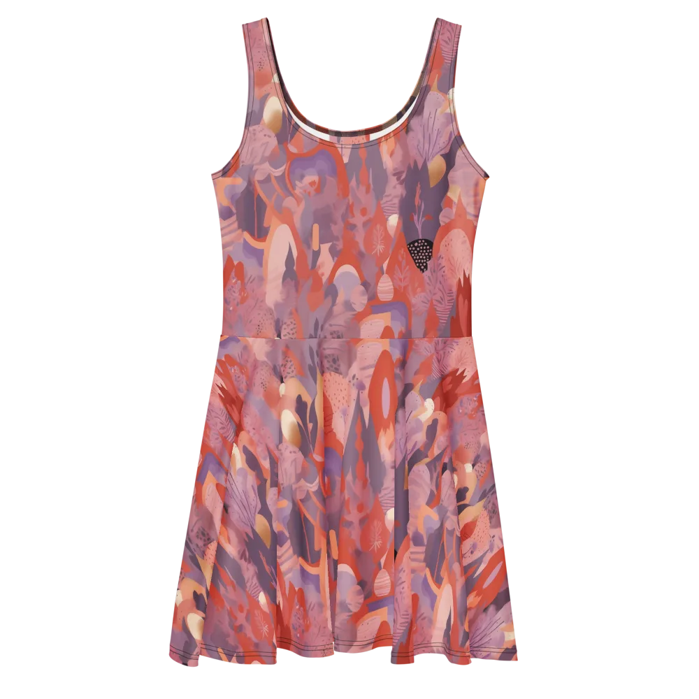 Lavender Current on Skater Dress — Front