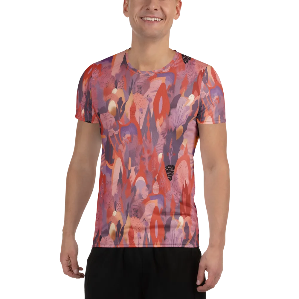 Lavender Current on Men's Athletic T-Shirt — Front