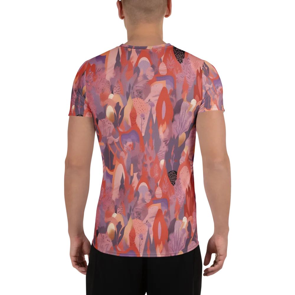 Lavender Current on Men's Athletic T-Shirt — Back