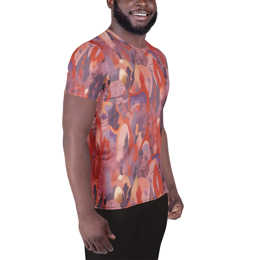 Lavender Current on Men's Athletic T-Shirt — Right