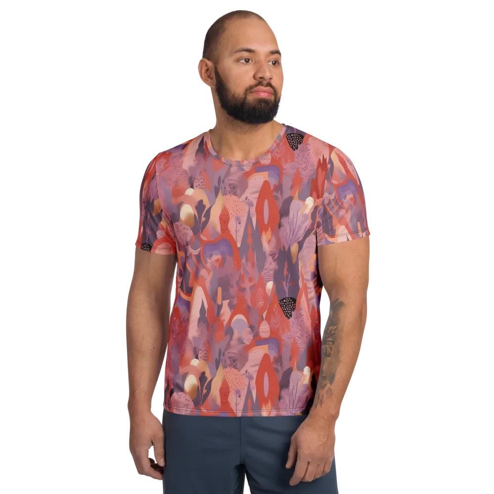 Lavender Current on Men's Athletic T-Shirt — Front