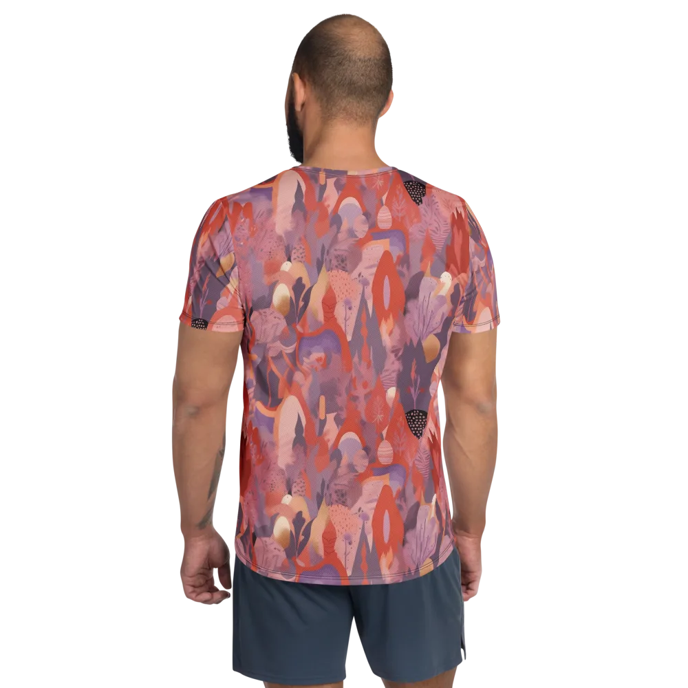 Lavender Current on Men's Athletic T-Shirt — Back