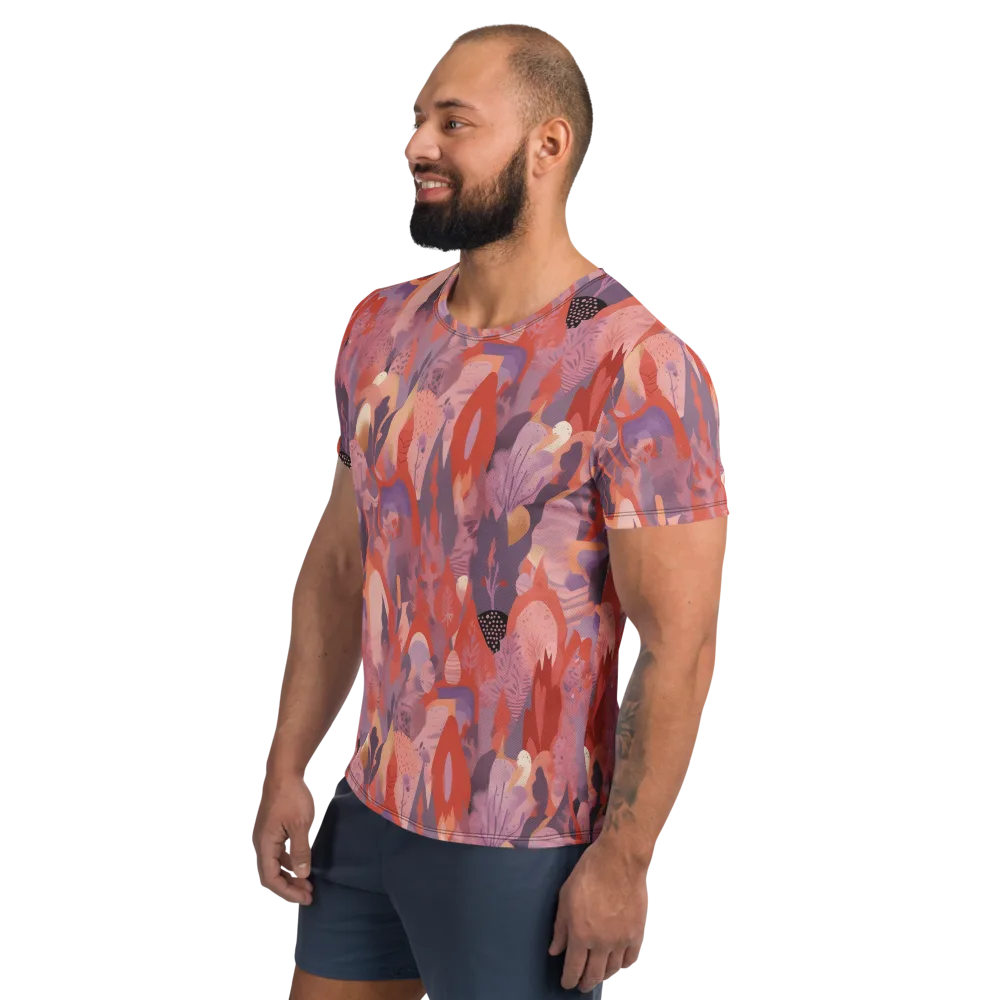 Lavender Current on Men's Athletic T-Shirt — Left