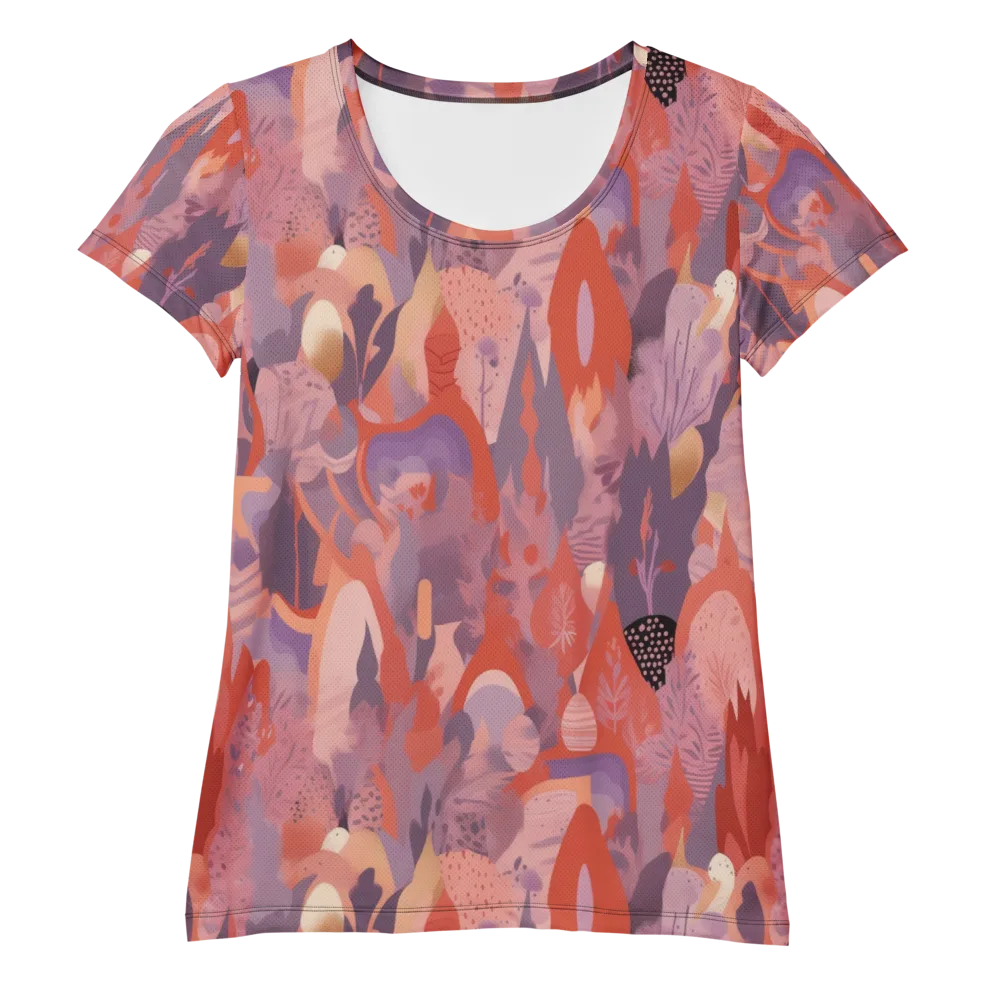 Lavender Current on Women's Athletic T-Shirt — Front