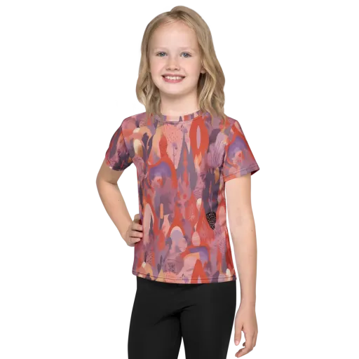 Lavender Current on a Kids Crew Neck T-Shirt