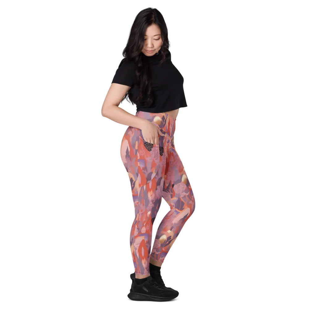 Lavender Current on Leggings with Pockets — Right