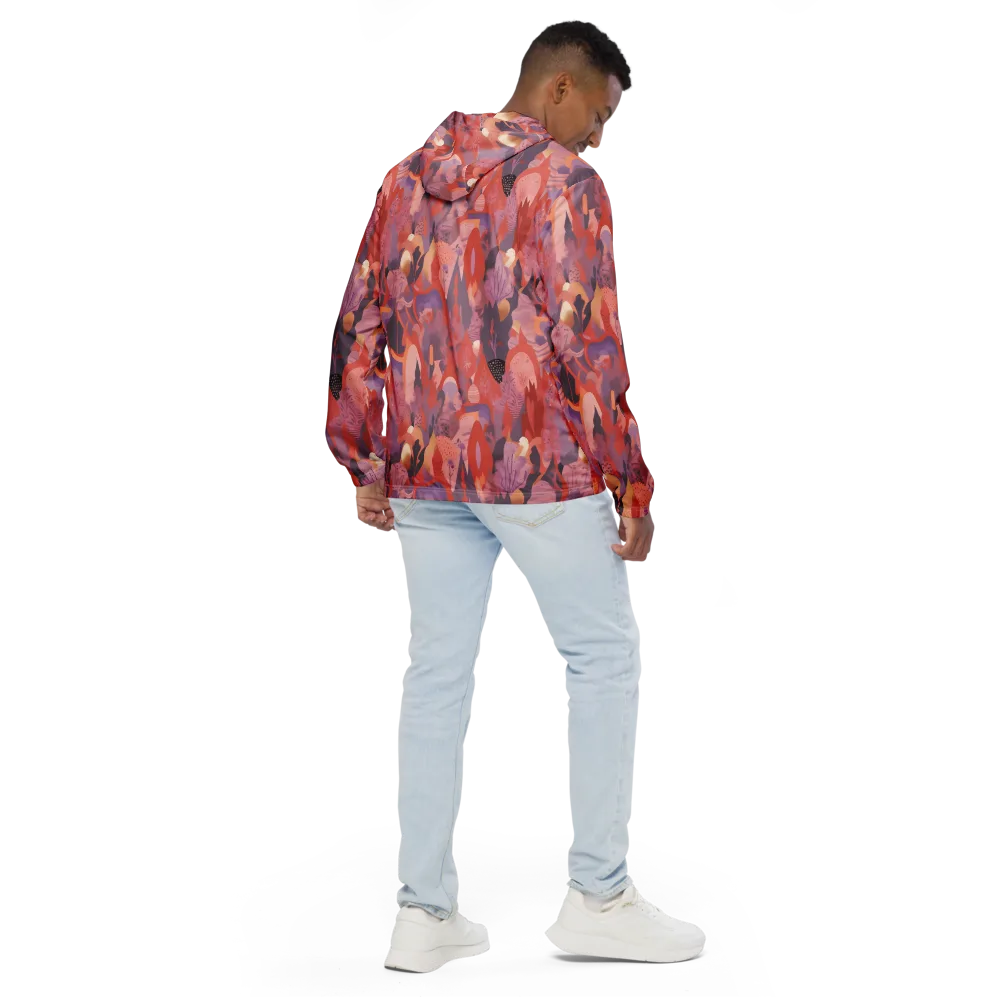 Lavender Current on Men's Windbreaker — Back