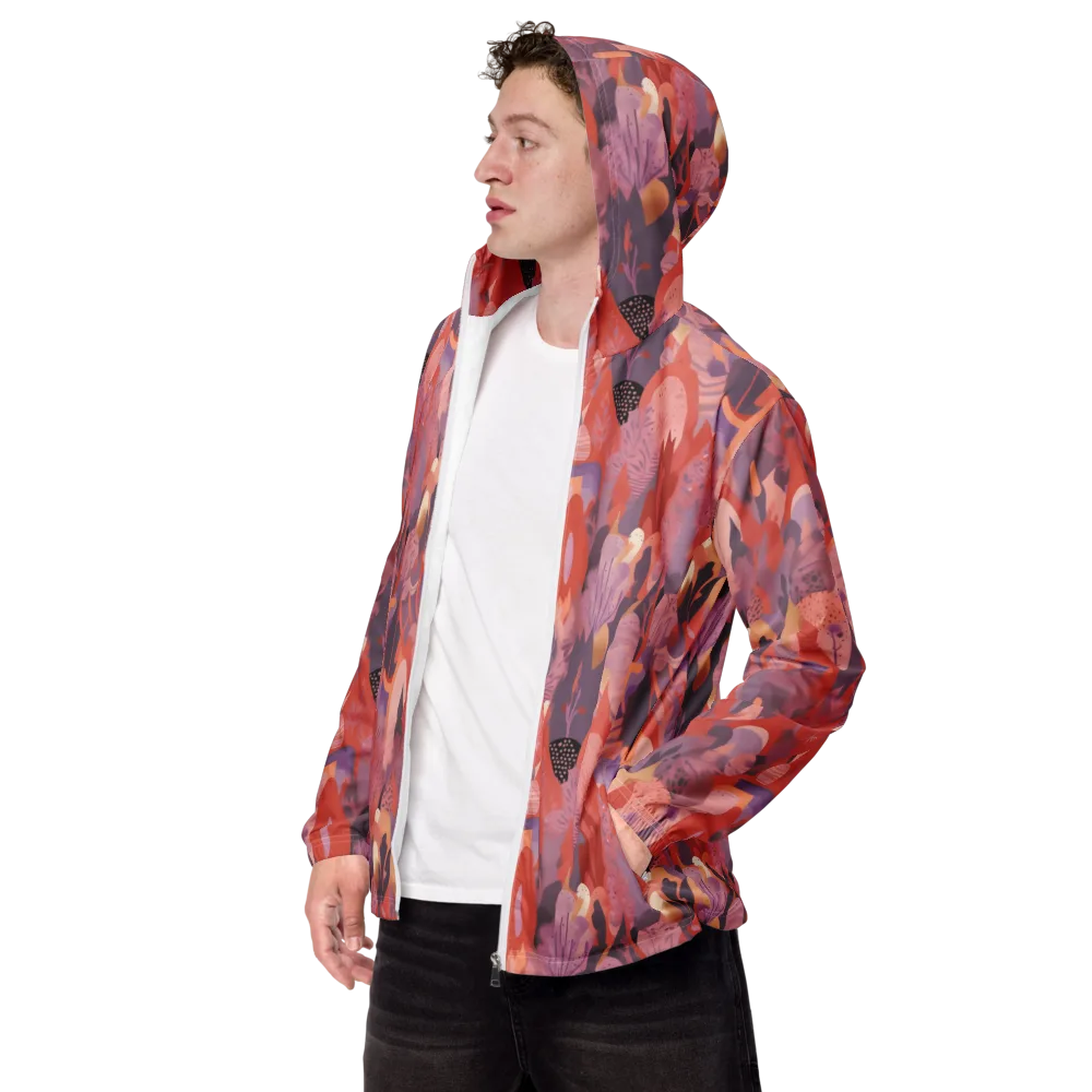 Lavender Current on Men's Windbreaker — Left Front