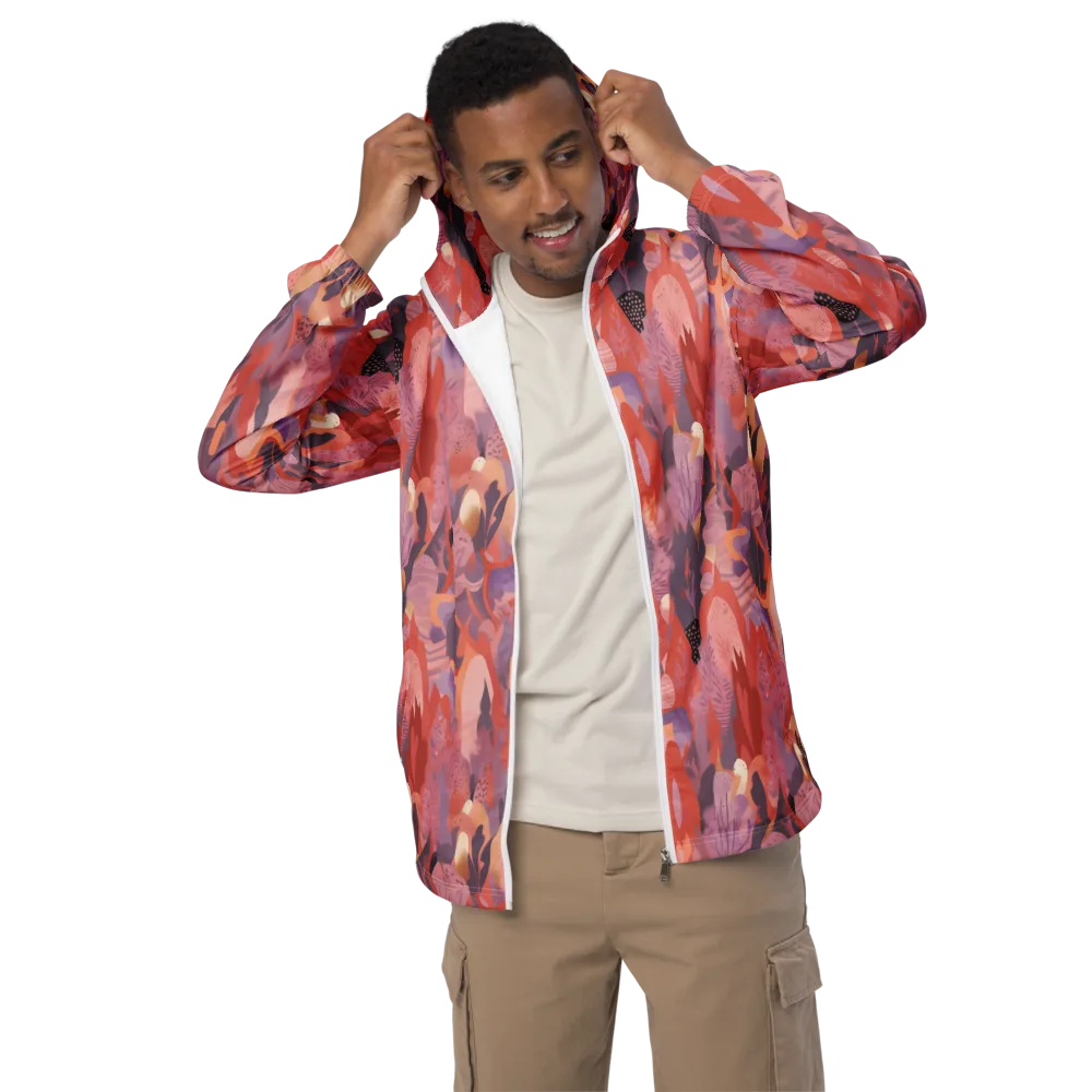 Lavender Current on Men's Windbreaker — Front