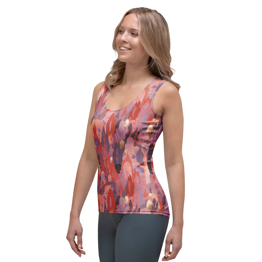 Lavender Current on Women's Tank Top — Left Front