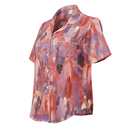 Lavender Current on a Women's Short Sleeve Pajama Top