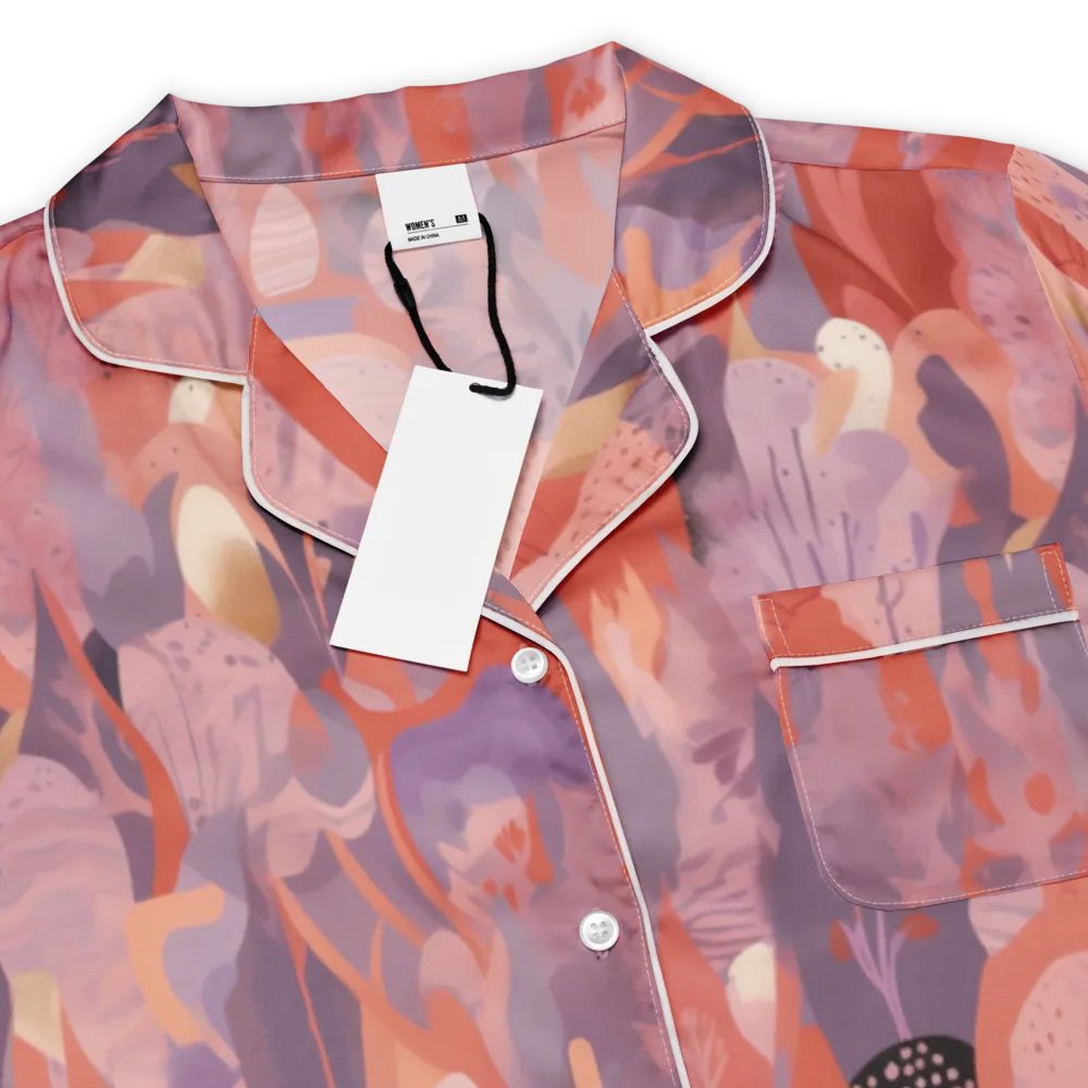 Lavender Current on Women's Short Sleeve Pajama Top — Product details