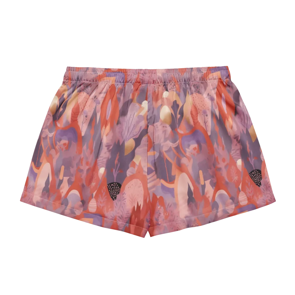 Lavender Current on Women's Pajama Shorts — Back