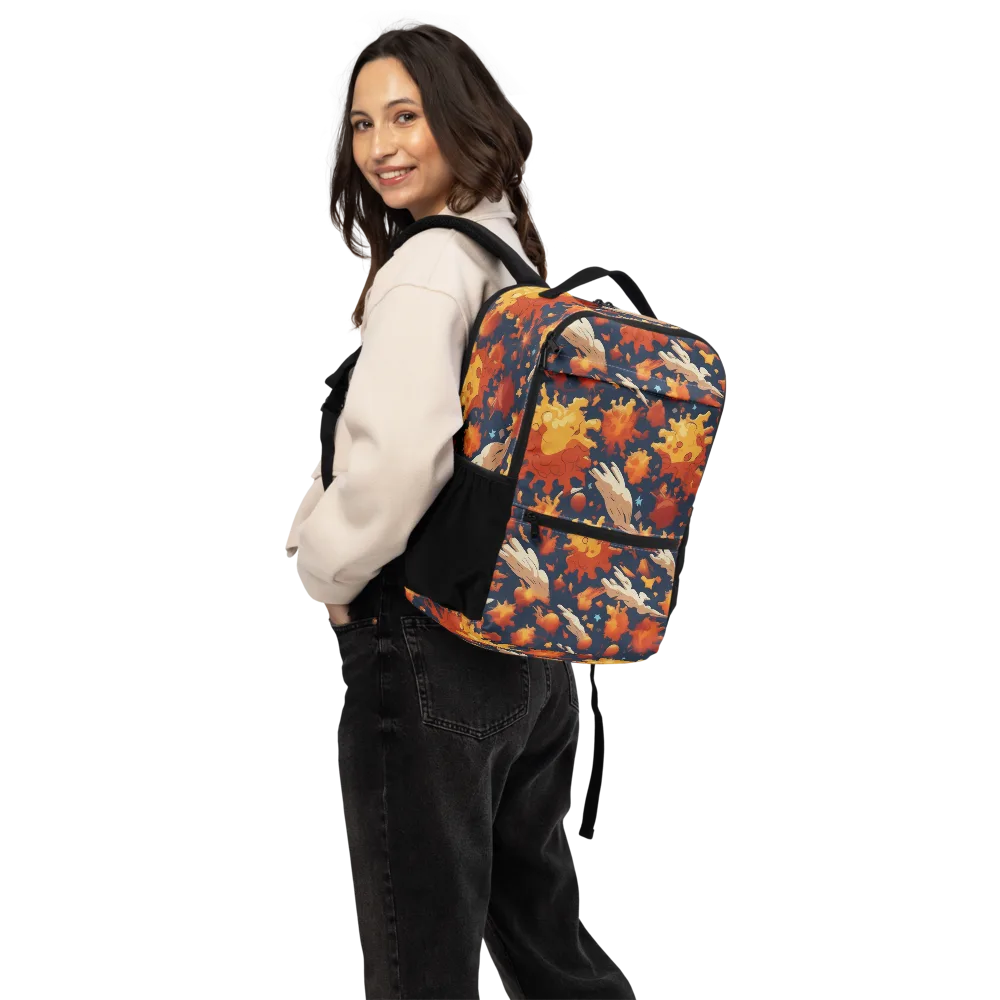 Solar Flock on Utility Backpack — Back