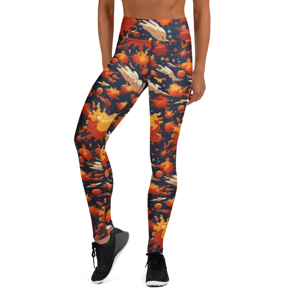 Solar Flock on Yoga Leggings — Front
