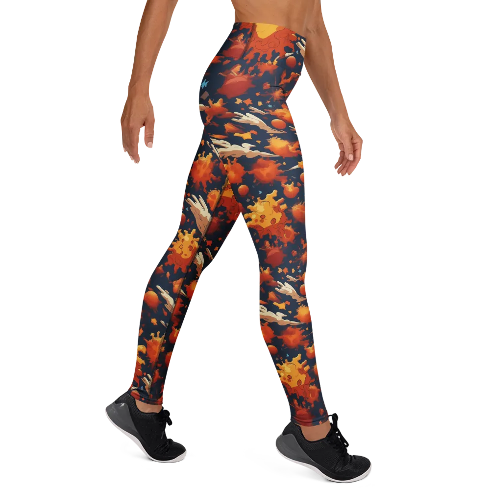 Solar Flock on Yoga Leggings — Right