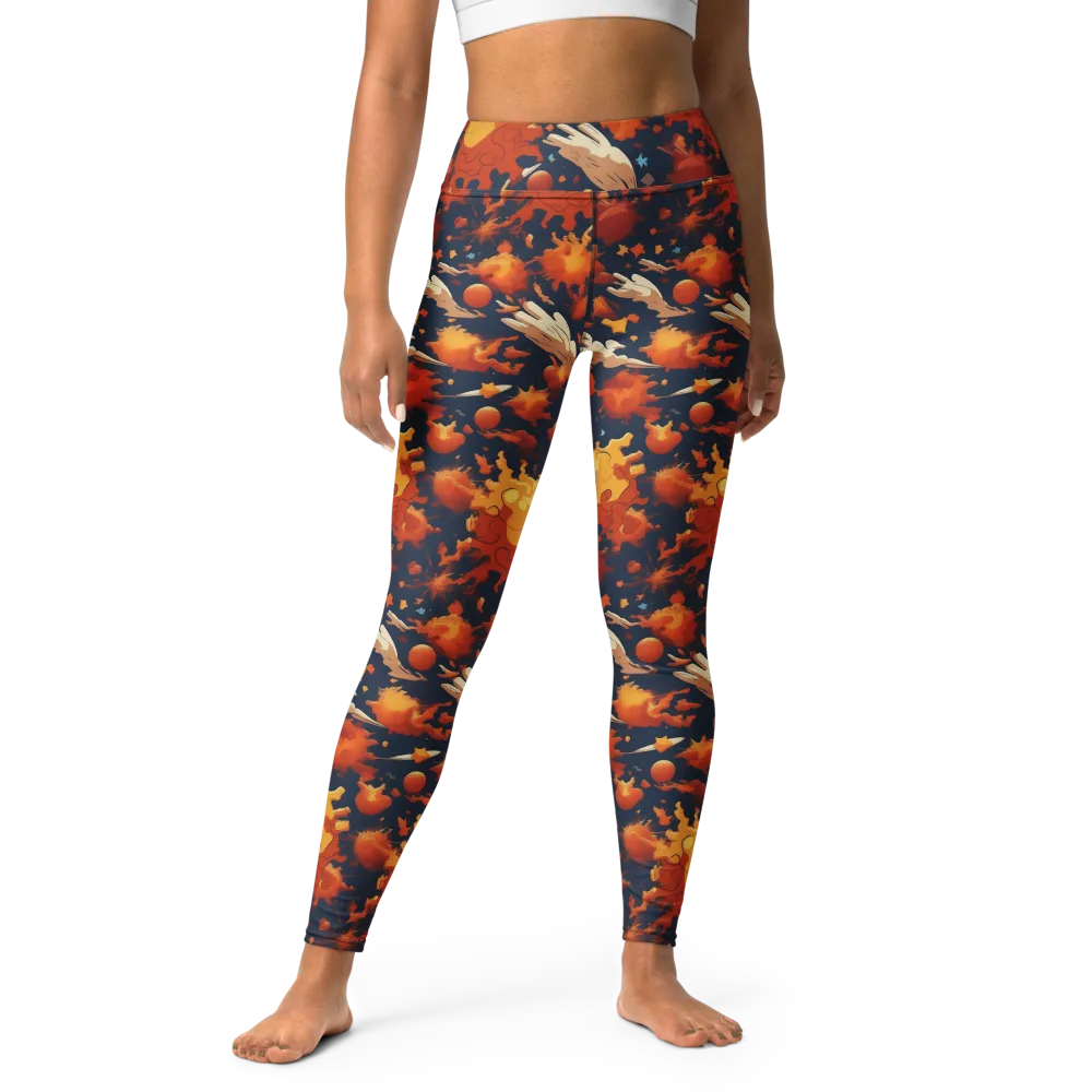 Solar Flock on Yoga Leggings — Front