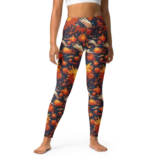 Solar Flock on a Yoga Leggings