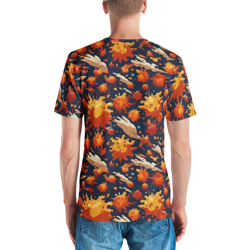 Solar Flock on Men's Crew Neck T-Shirt — Back