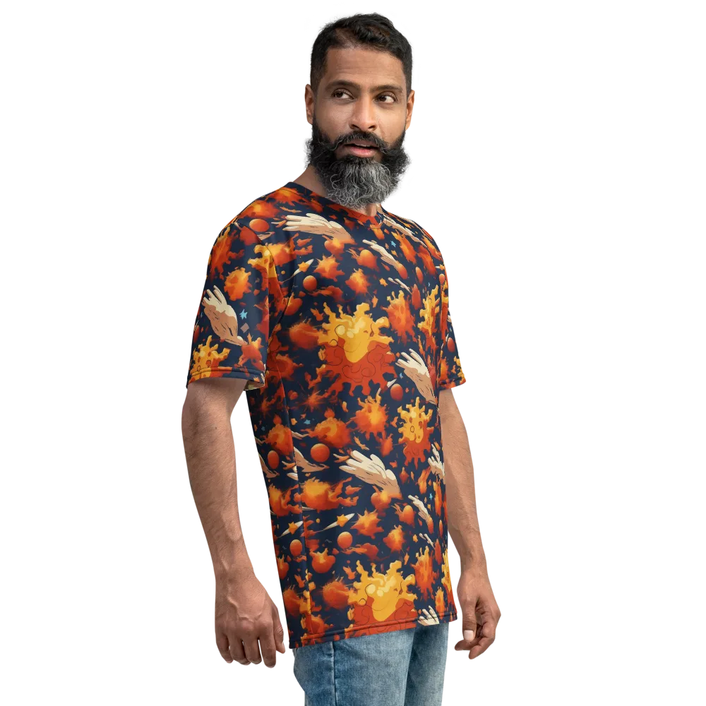 Solar Flock on Men's Crew Neck T-Shirt — Right