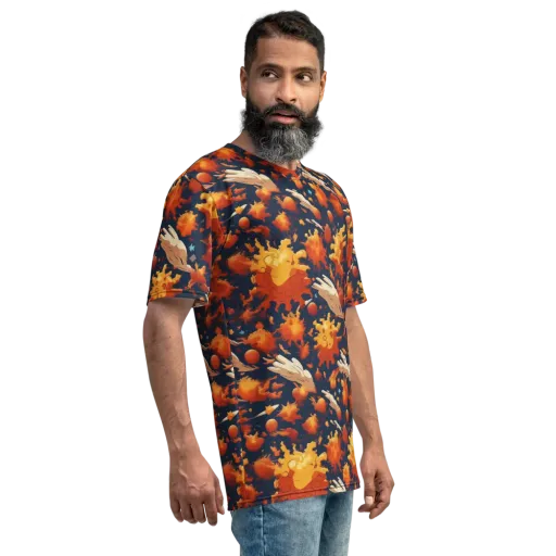 Solar Flock on a Men's Crew Neck T-Shirt