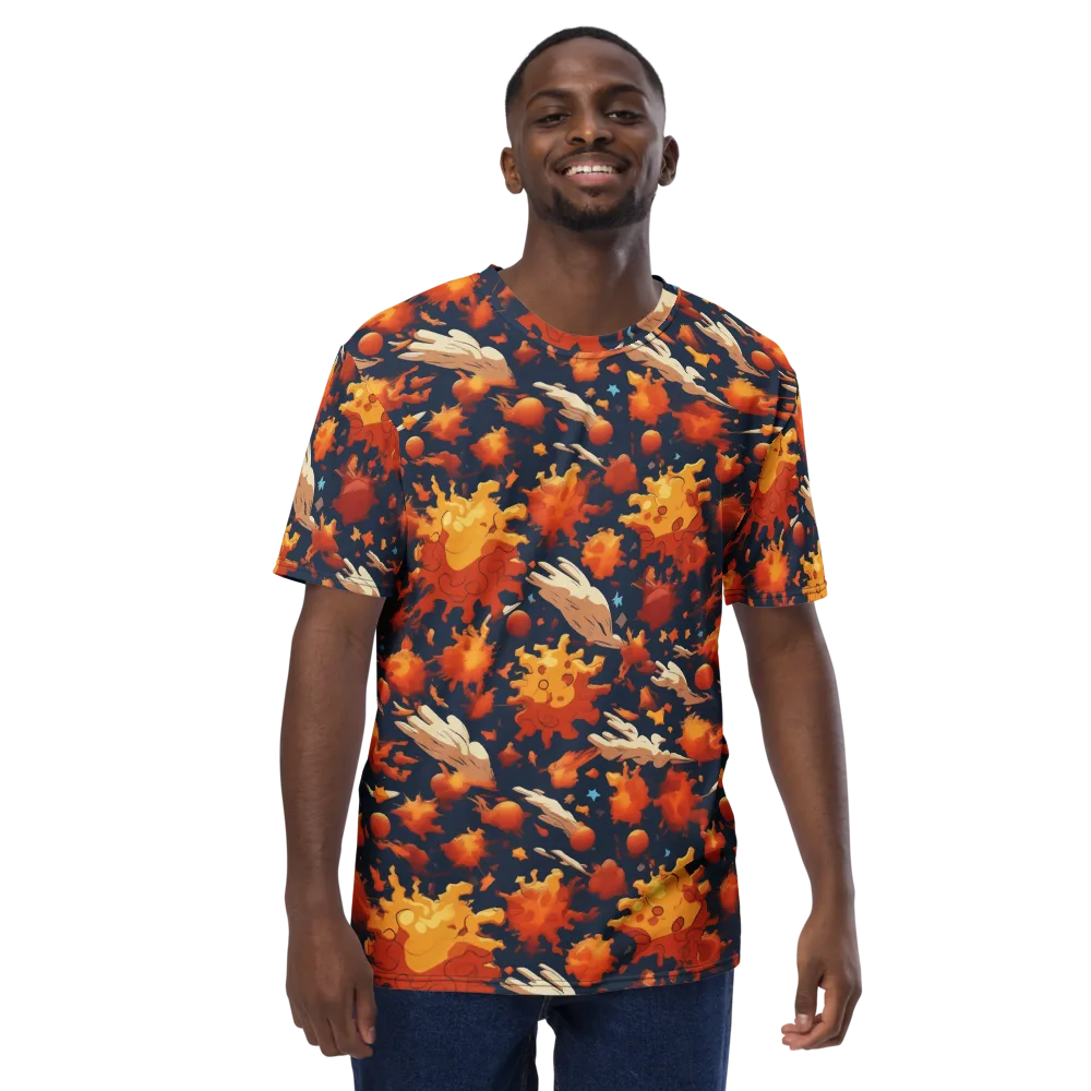 Solar Flock on Men's Crew Neck T-Shirt — Front