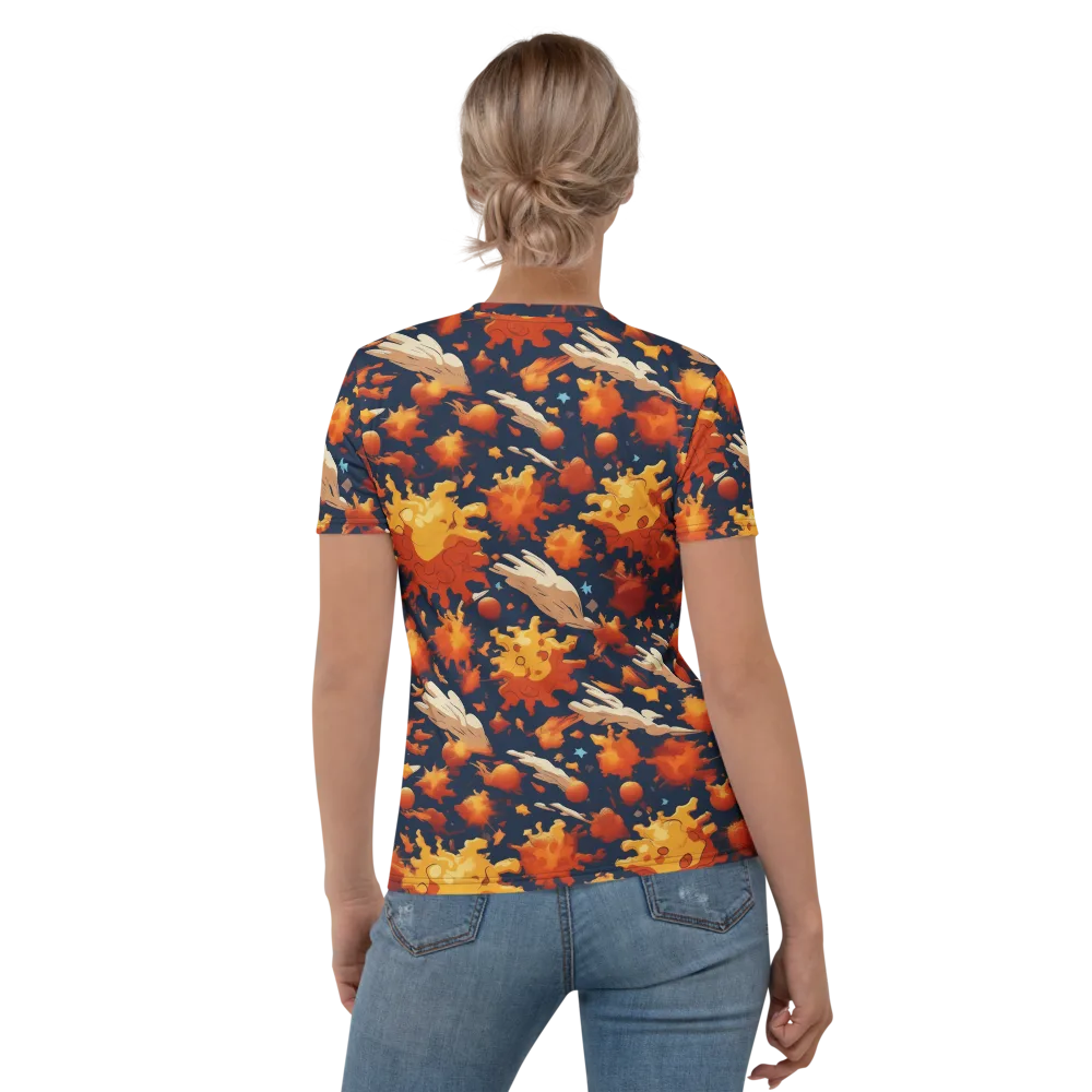 Solar Flock on Women's Crew Neck T-Shirt — Back