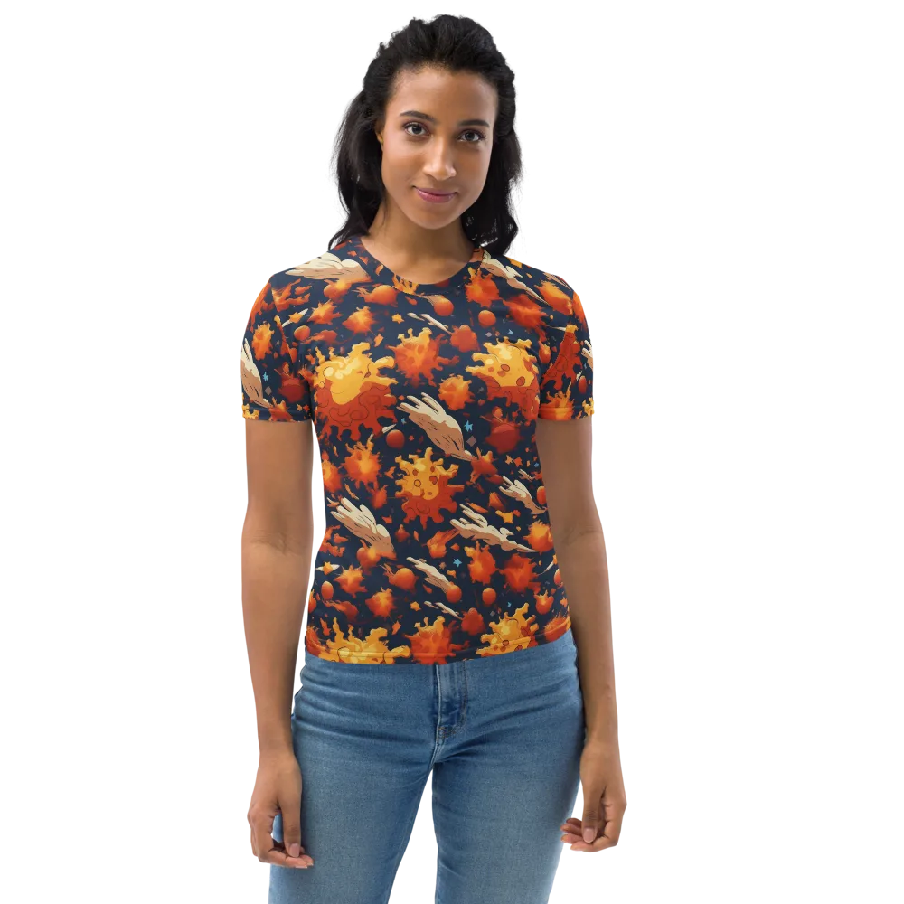 Solar Flock on Women's Crew Neck T-Shirt — Front