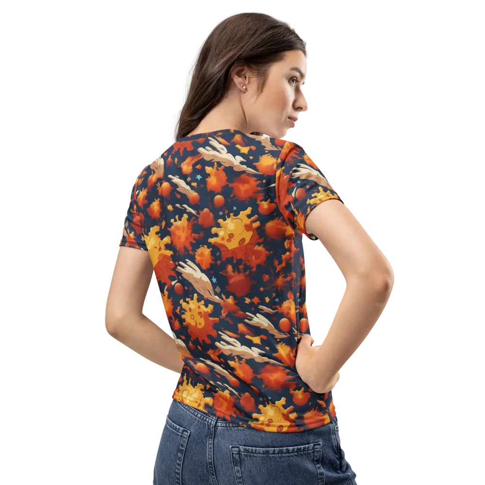 Solar Flock on Women's Crew Neck T-Shirt — Back
