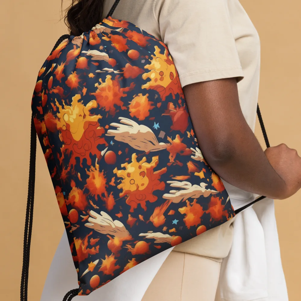 Solar Flock on Drawstring Bag — Front