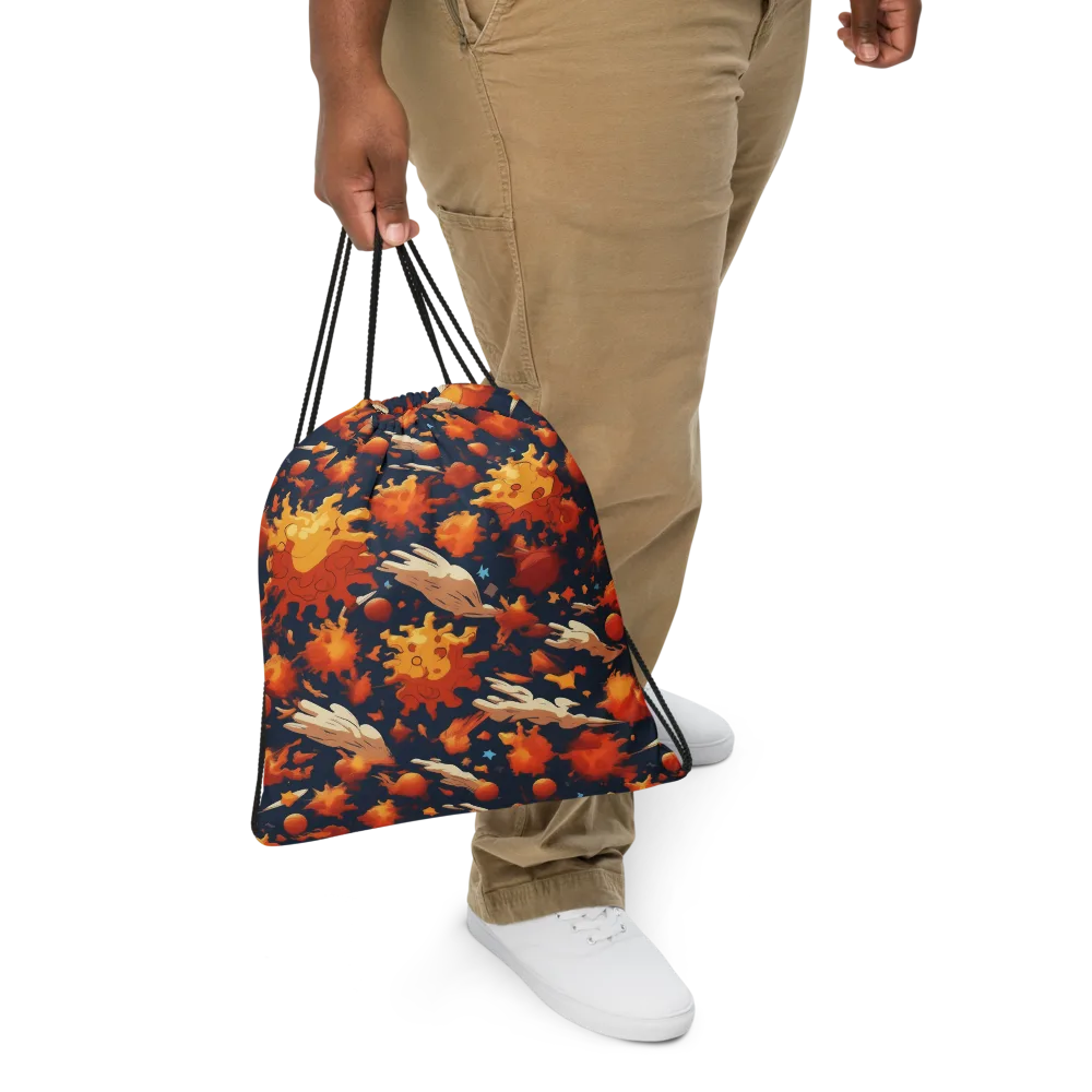 Solar Flock on Drawstring Bag — Front
