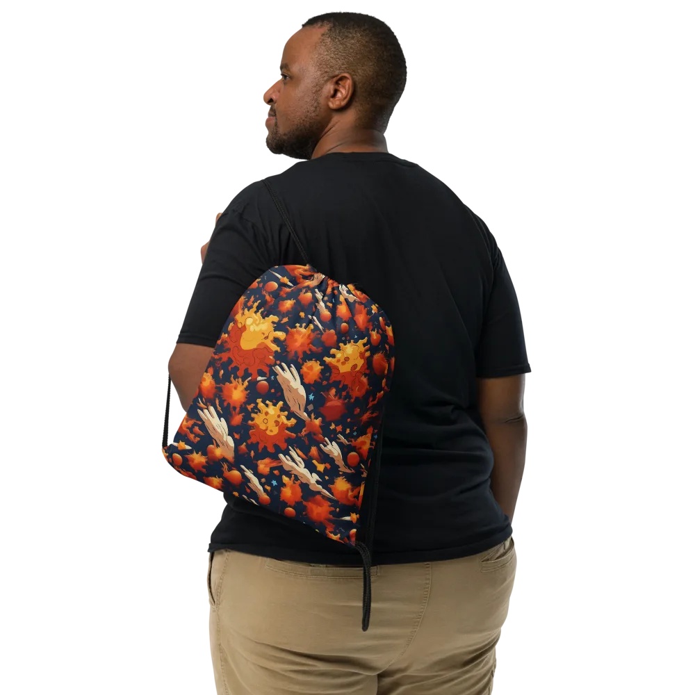 Solar Flock on Drawstring Bag — Front
