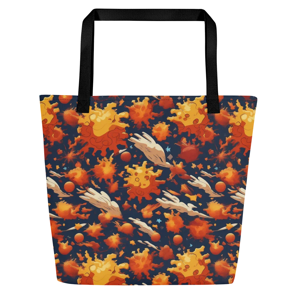 Solar Flock on Large Tote Bag W/ Pocket — Front