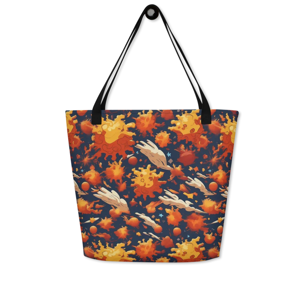 Solar Flock on Large Tote Bag W/ Pocket — Front