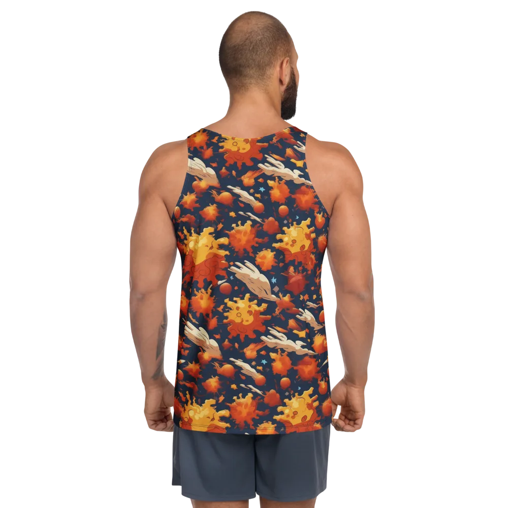 Solar Flock on Men's Tank Top — Back