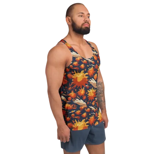 Solar Flock on a Men's Tank Top
