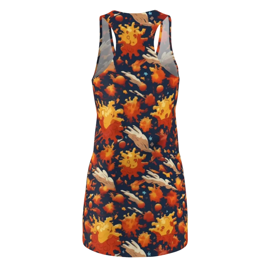 Solar Flock on Racerback Dress — Back