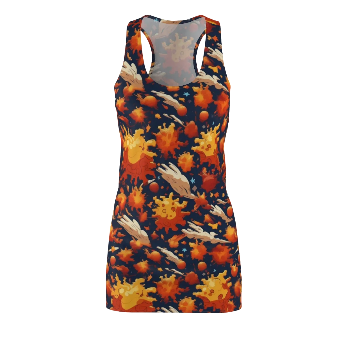 Solar Flock on Racerback Dress — Front