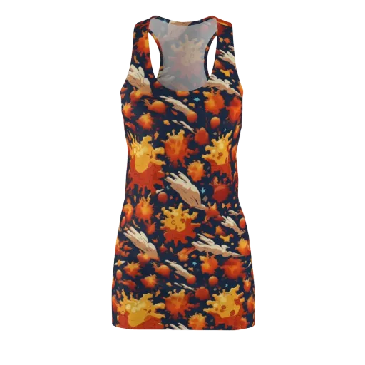 Solar Flock on a Racerback Dress