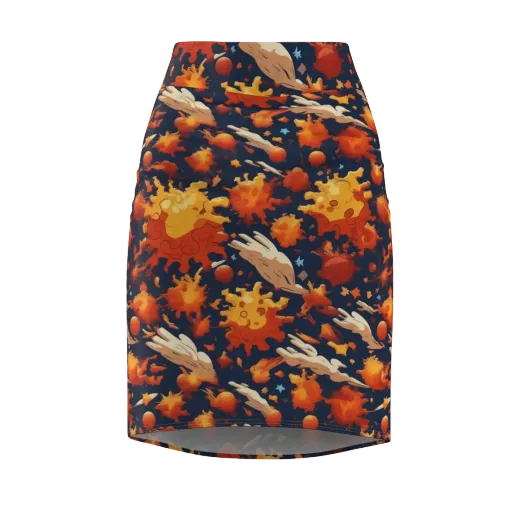 Solar Flock on a Pencil Skirt