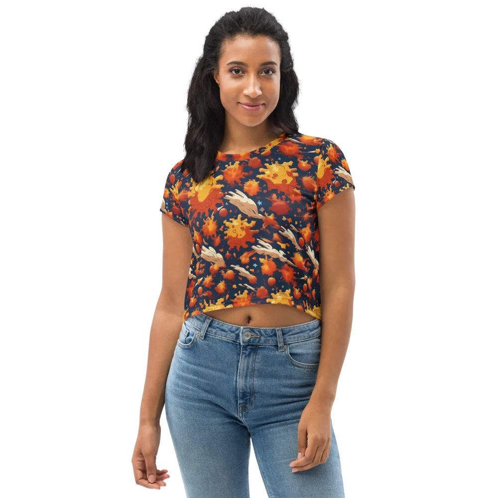 Solar Flock on Crop Tee — Front