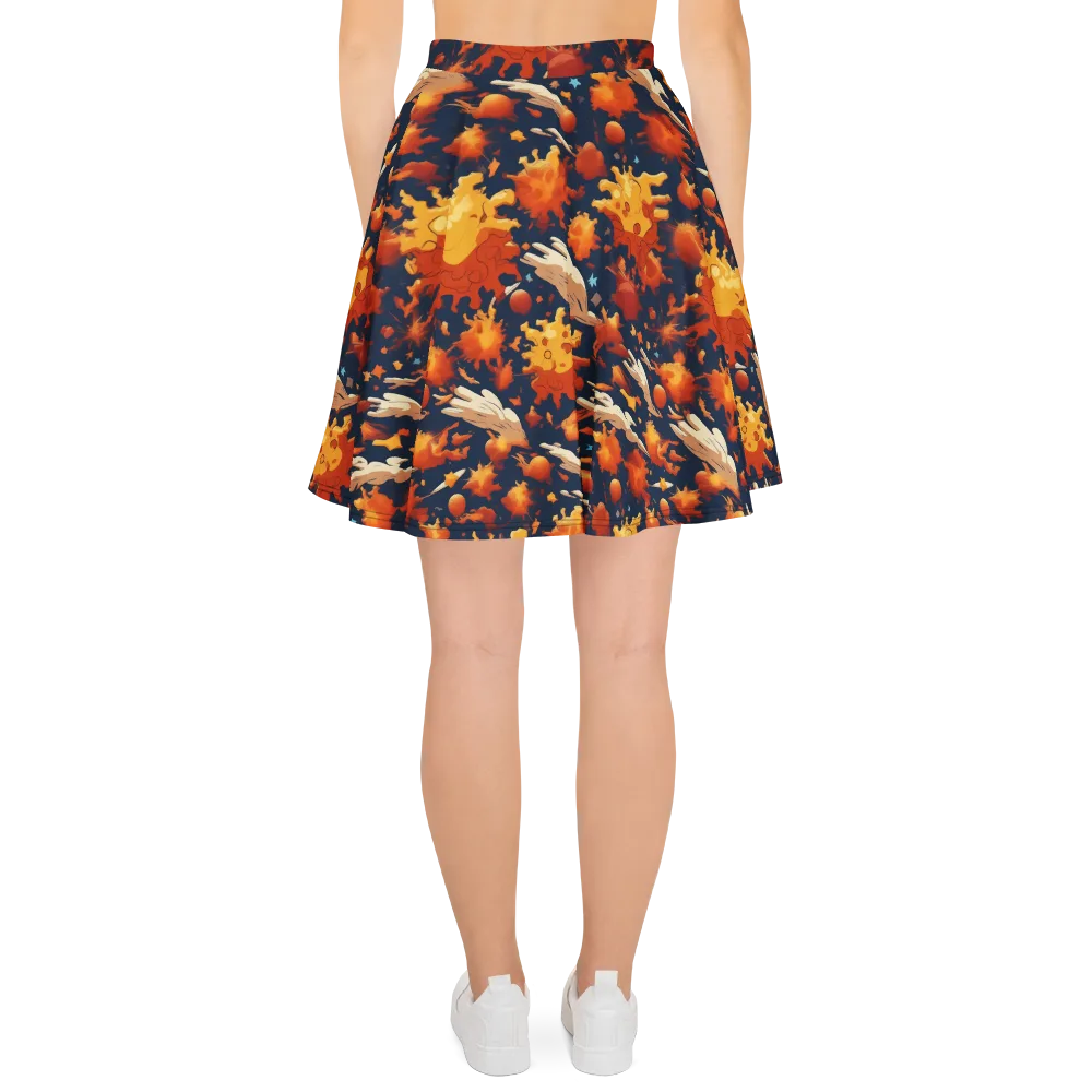 Solar Flock on Skater Skirt — Back