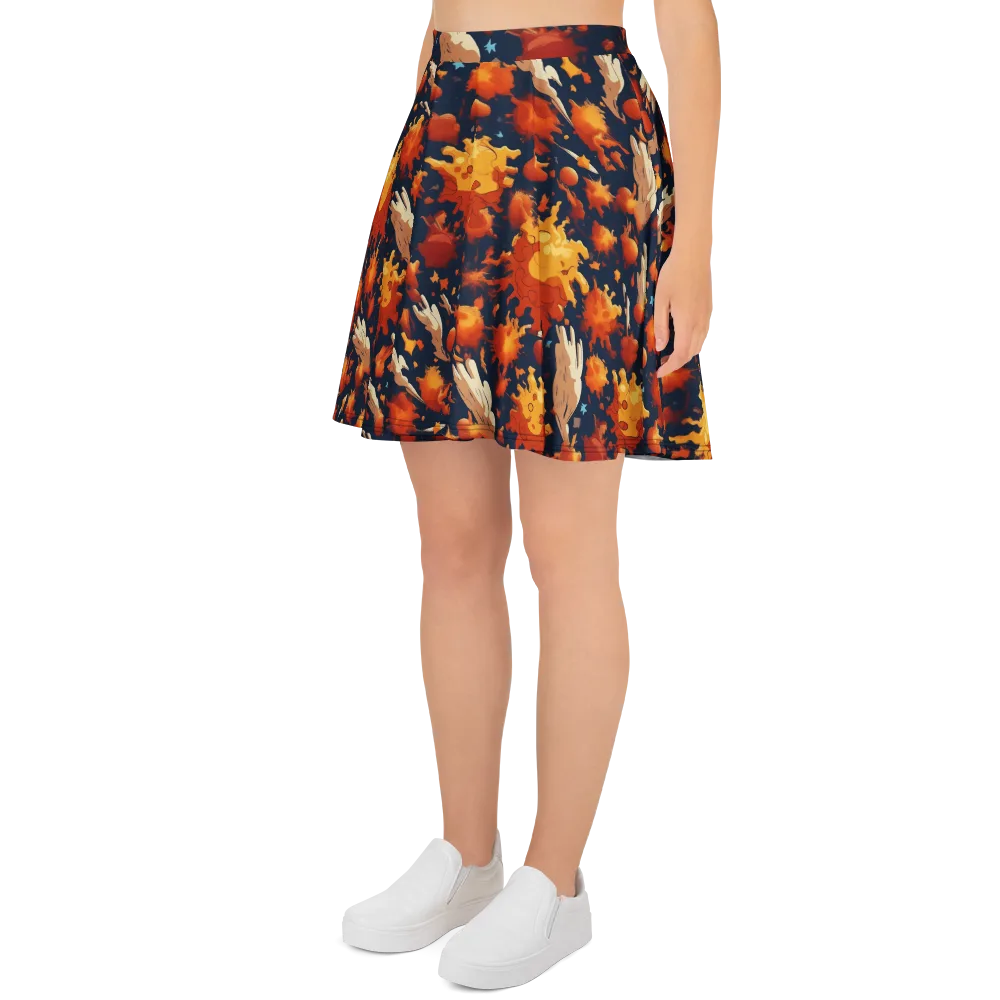 Solar Flock on Skater Skirt — Left