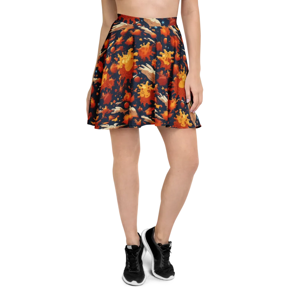 Solar Flock on Skater Skirt — Front