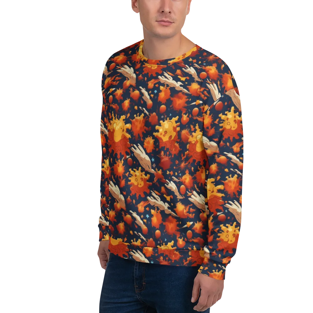 Solar Flock on Sweatshirt — Left Front