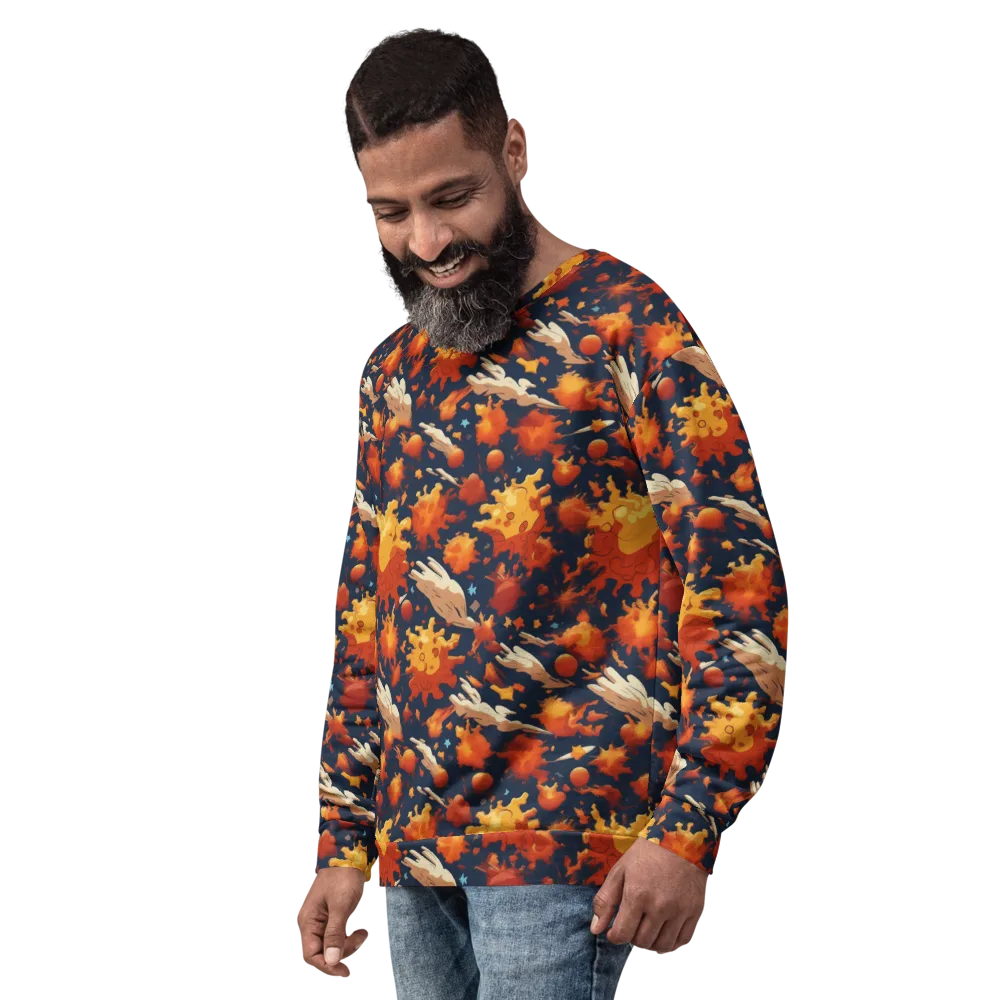 Solar Flock on Sweatshirt — Left Front
