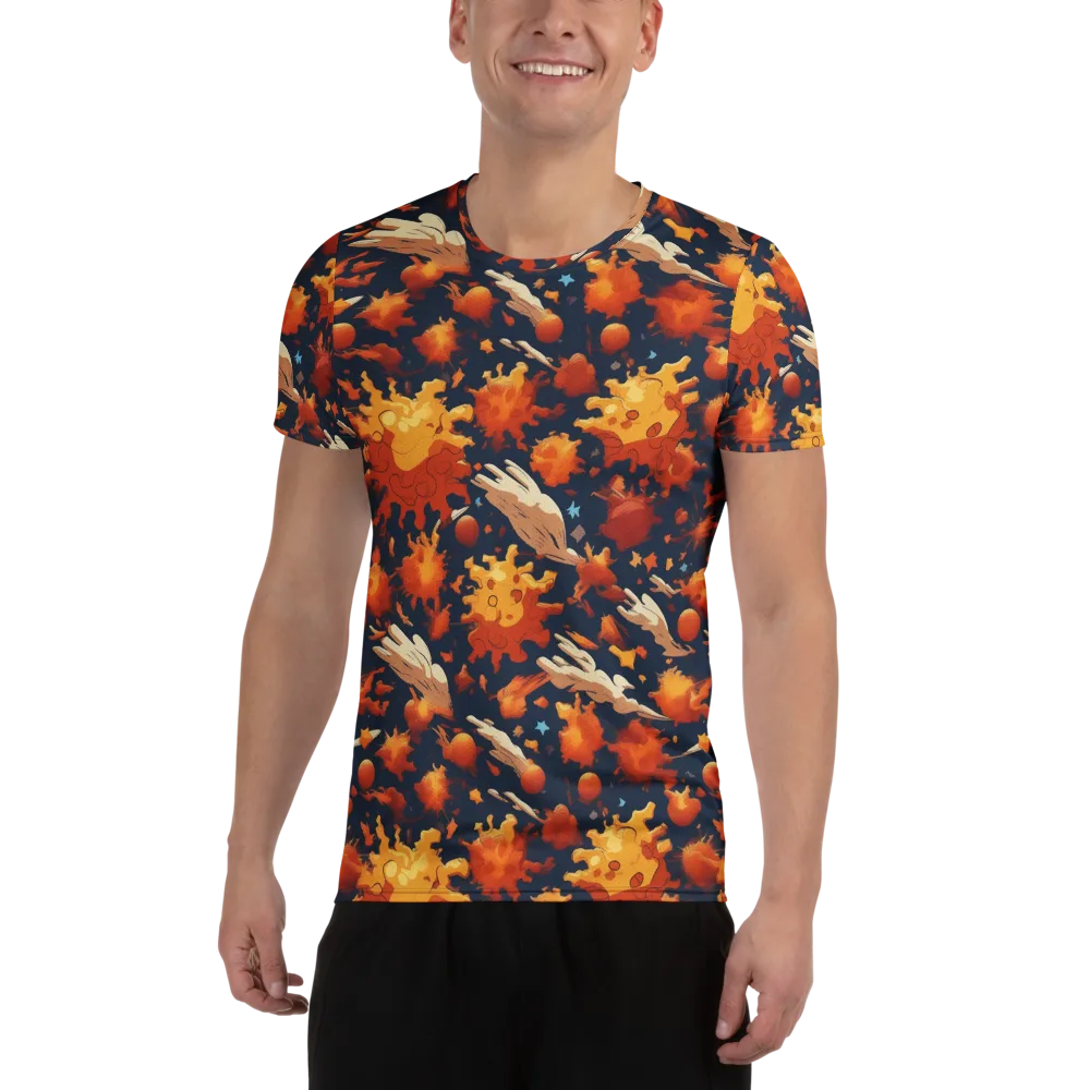 Solar Flock on Men's Athletic T-Shirt — Front
