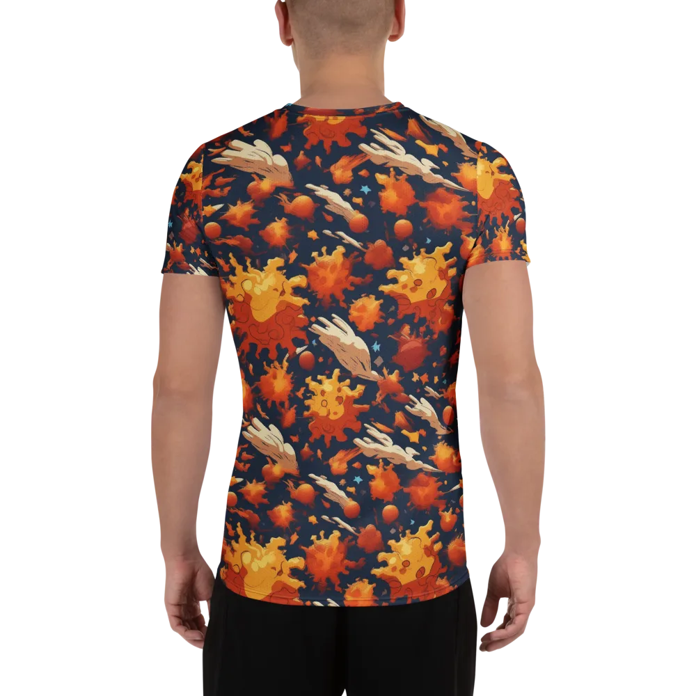 Solar Flock on Men's Athletic T-Shirt — Back