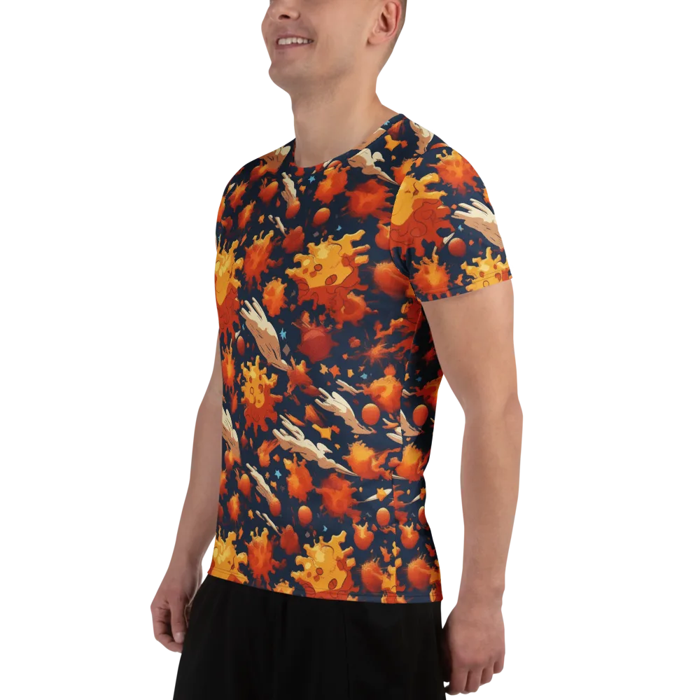 Solar Flock on Men's Athletic T-Shirt — Left