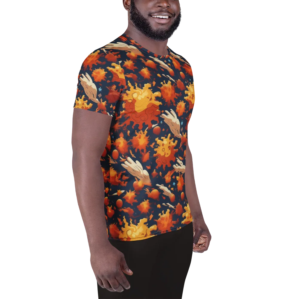 Solar Flock on Men's Athletic T-Shirt — Right